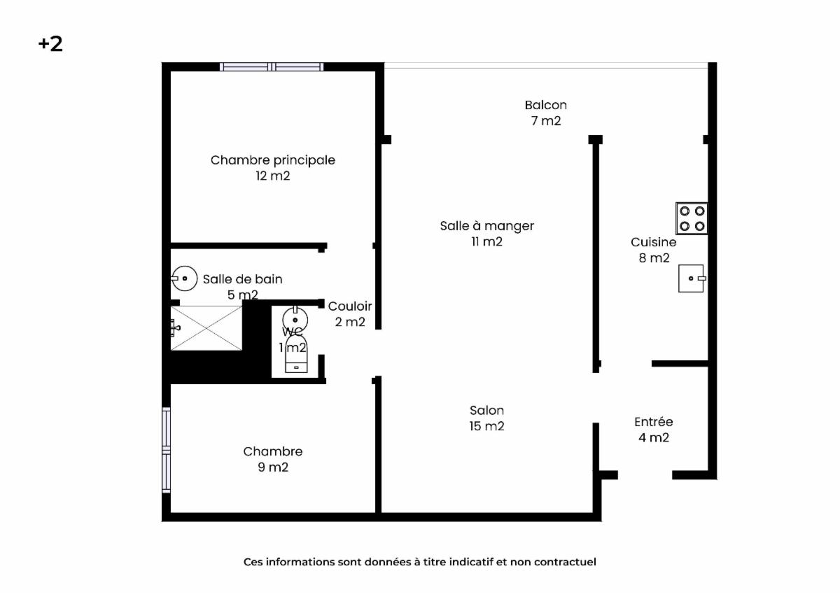 Photo 16 du bien Bel appartement 2 chambres - situation excellente