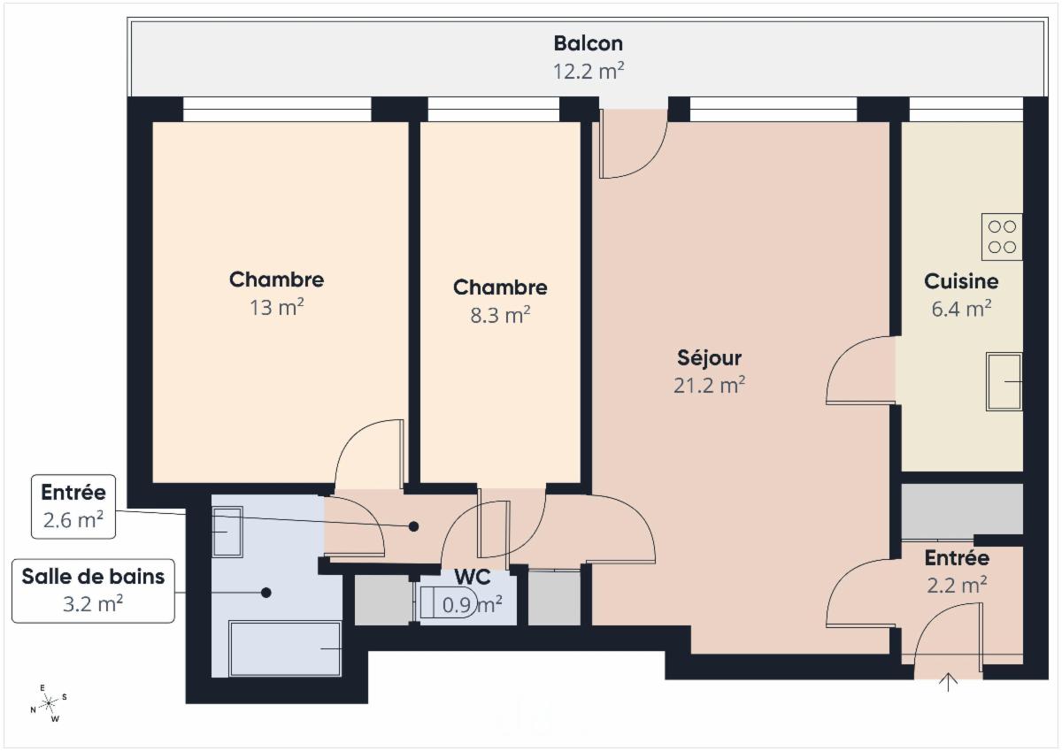 photo 14 du bien L’appartement au 9ième étage type K9 