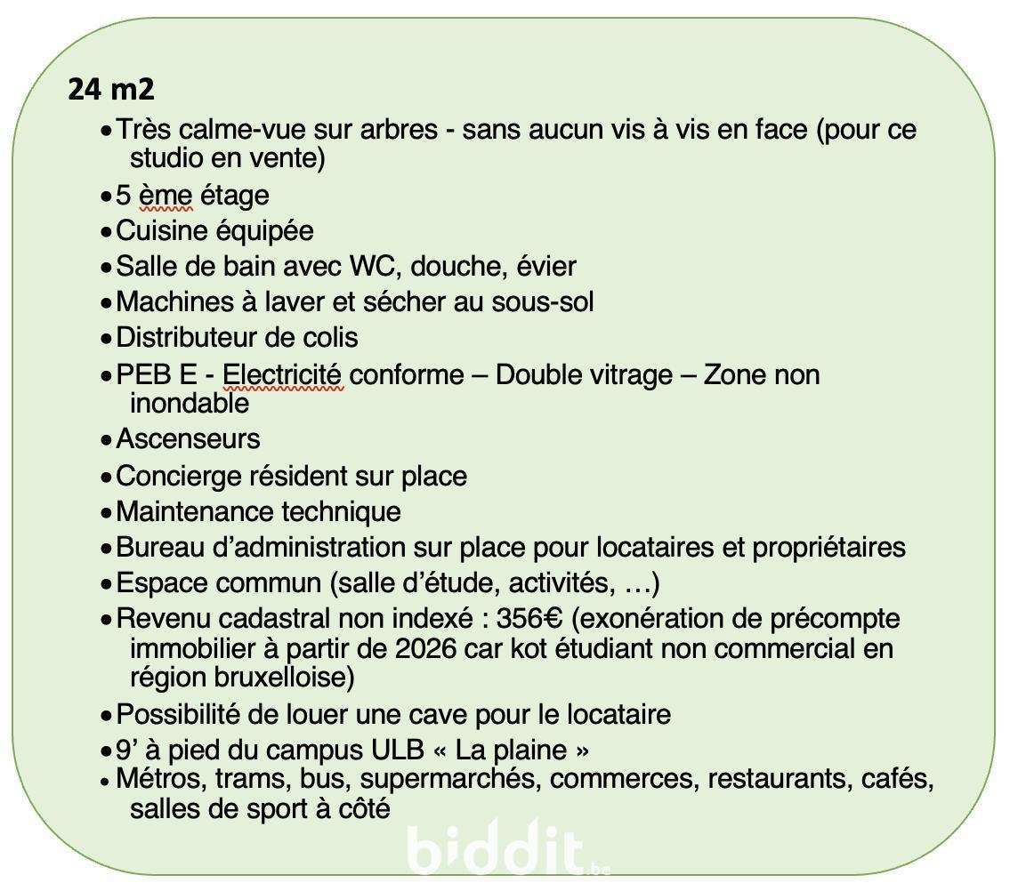 photo 19 du bien Le studio/kot n° 3/512 au niveau 5, aile 3