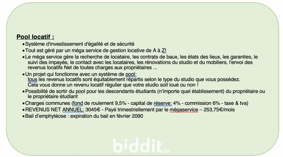 photo 20 du bien Le studio/kot n° 3/512 au niveau 5, aile 3