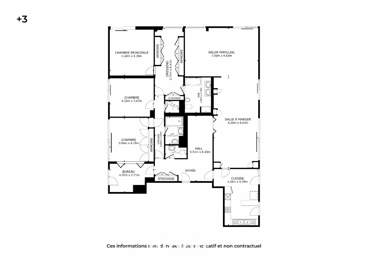 photo 30 du bien Appartements au 3e ét. formant un seul appartement (248m²)