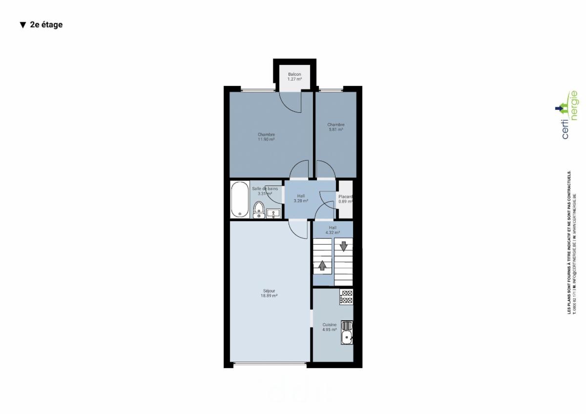 photo 9 du bien Lot 4 : Appartement au 2e ét., 1 cave + gar. au rdc (lot 2)