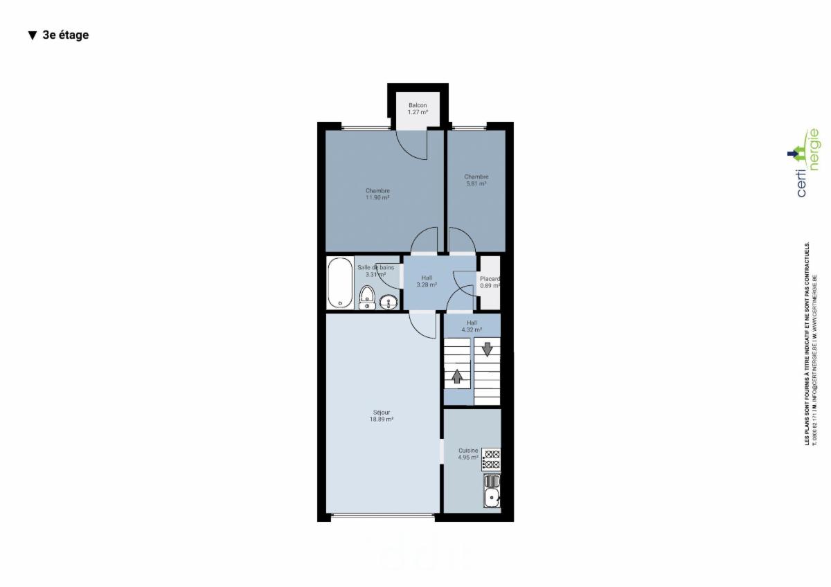 photo 10 du bien Lot 5 : Appartement au 3e étage et 1 cave